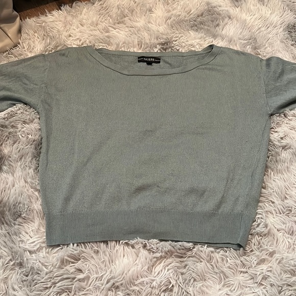 small teal green long sleeve guess shirt - Picture 1 of 2